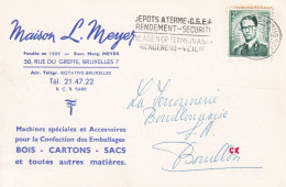 Maison L. Meyer Machines Spéciales Et Accessoires Pour Confection Des Emballages Bois Cartons Sacs Bruxelles 1964 - Briefe U. Dokumente