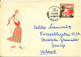 USSR (Estonia) Cover Sent To Sweden 31-12-1970 Single Franked - Covers & Documents