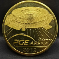 JETON TOURISTIQUE GDSANK 2012 STADE PGE ARENA FOOTBALL POLOGNE / TOKEN / 30mm - Andere & Zonder Classificatie