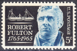 !a! USA Sc# 1270 MNH SINGLE (a2) - Robert Fulton - Nuovi