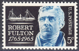 !a! USA Sc# 1270 MNH SINGLE (a3) - Robert Fulton - Nuovi