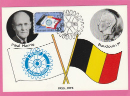 Carte Maximum - Belgique - 1974 - Rotary International - Paul Harris (N°1732) - 1971-1980