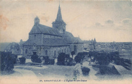 FRANCE - Granville - Vue Générale De L'extérieur De L'église Notre Dame - Carte Postale Ancienne - Granville