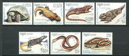 208 KAMPUCHEA 1987 - Yvert 751/57 - Reptille Serpent Tortue - Neuf ** (MNH) Sans Trace De Charniere - Kampuchea