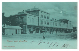 SER 2 - 22631 SEMLIN, Railway Station, Litho, Serbia - Old Postcard - Used - 1899 - Serbie