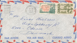 Canada Air Mail Cover Sent To Denmark St. Catharines 12-11-1967 - Luchtpost