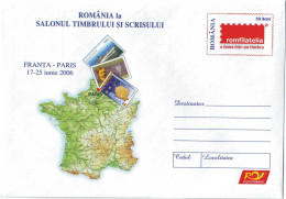 IP 2006 - 109 FRANCE MAP, Romania - Stationery - Unused - 2006 - Fehldrucke