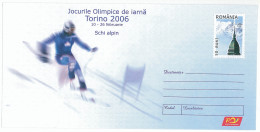 IP 2006 - 5 ITALY, Torino WINTER OLYMPIC GAMES , Ski, Romania - Stationery - Unused - 2006 - Hiver 2006: Torino