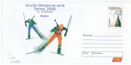 IP 2006 - 4 ITALY, Torino WINTER OLYMPIC GAMES , Ski, Romania - Stationery - Unused - 2006 - Hiver 2006: Torino