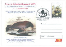 IP 2006 - 0140b Polar Philately, Greenland Whale, Romania - Stationery - Used - 2006 - Arctic Tierwelt