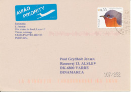 Portugal Chess Card Sent To Denmark 5-1-2004 Single Franked BIRD - Covers & Documents