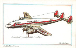 TRANSPORTS - Lockheed Constellation L-049 - Capital Airlines - Carte Postale - Autres & Non Classés