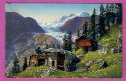 CPA SUISSE LE LOCLE Paysage De La Nature Cabane Chalet Bois Au Dos Tambon CHOCOLAT KLAUS LE LOCLE Voyagé 1928 - Le Locle