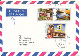 Yugoslavia Air Mail Cover Sent To Denmark Maribor 1-6-1990 Good Franked Nice Cover - Aéreo