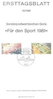 2003k: BRD- ETB 1981, Für Den Sport: Rudern Und Segelfliegen - Aviron