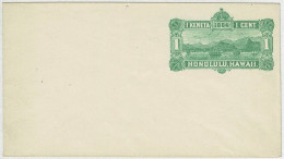 Vereinigte Staaten / USA Honolulu Hawaii 1884, Ganzsachen-Briefumschlag / Stationery, Format 14.5 X 7.5 Cm - Hawaii