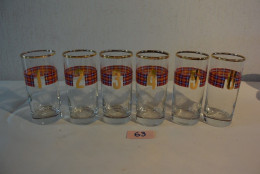 C63 6 Verres à Limonade 1 2 3 4 5 6 Chiffré - Glasses