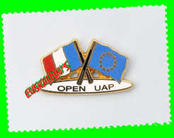Pin's Golf, Master UAP, Zamac Signé Starpin's, Assurances, Drapeau Français - Golf