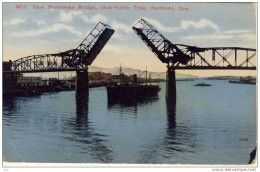 PORTLAND, OR -  New Broadway Bridge, Pont, Brücke,  Jack Knife Type, - Portland