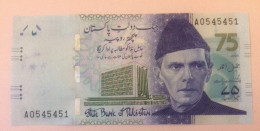 PAKISTAN 75 Rupees UNC - Pakistán