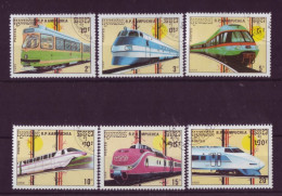 Asie - Kampuchea 1989 - Locomotives - 6 Timbres Différents - 6258 - Kampuchea