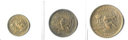 50 Centimes  + 1 Fr + 2 Fr 1924 - 1922-1949 Louis II.