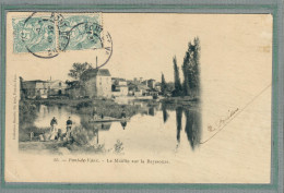 CPA - PONT-de-VAUX (01) - Aspect Du Moulin Sur La Reyssouse , Lavandières Et Pêcheurs En 1900 - Pont-de-Vaux