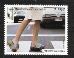 Andorre 2024 - Yv N° 905 ** - Emma Regada « SANS TOUCHER L’ASPHALTE » - Unused Stamps