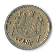 1 Fr + 2 Fr 1945 (Al-Br) - 1922-1949 Louis II.