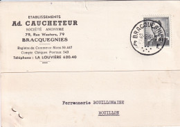 Établissements  Ad. Caucheteur Société Anonyme 79 Rue Wauters Bracquegnies  1959 - Cartas & Documentos