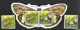 Pitcairn Islands 2007 MNH Salt & Pepper Moth Sg 734/5 & MS 736 - Pitcairn