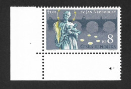 Czech Republic 1993 MNH ** Mi 4 Saint John Of Nepomuk, Sv. Jan Nepomucky. Corner. Tschechische Republik. - Nuevos