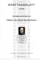 2041z: BRD- ETB 1980, Literatur Maria Ebner- Eschenbach - Femmes Célèbres