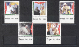 Palestine 2000-Visit Of Pope John Paul II Set (5v) - Palestine