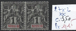 NOSSI-BE TAXE 27 En Paire ** Côte 3.50 € - Unused Stamps