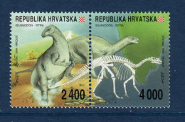 Hrvatska, Croatie, **, Yv 224, 225, Mi 268, 269, SG 267, 268, Iguanodon, - Preistorici