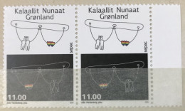 GRØNLAND Greenland  ~ 2015 Sepac Pride MNH Strip ~ Rainbow LGBT Gay Lesbian Transgender - Unused Stamps