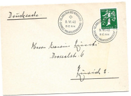 244 - 74 - Enveloppe Avec Oblit Spéciale "50. Jubiläum Des Verbandes Schweiz. Philatlistenvereine Bern 1940" - Marcophilie