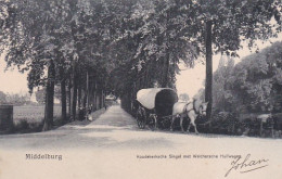 19236Middelburg, Koudekerksche Singel Met Walchersche Huifwagen - 2 Vrouwen In Klederdracht. (poststempel 1906) - Middelburg