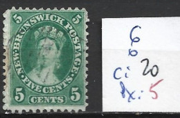 NOUVEAU-BRUNSWICK 6 Oblitéré Côte 20 € - Used Stamps