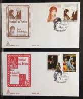 SAN MARINO - FDC -  CAPITOLIUM - ANNO 2007 - STORIA DI UN'ARTISTA : GINA LOLLOBRIGIDA - 2 BUSTE - 4 VALORI - - FDC