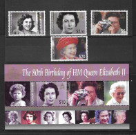 Solomon Islands 2006 MNH 80th Birthday Of QEII Sg 1166/9 & MS 1170 - Islas Salomón (1978-...)