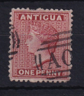 Antigua: 1872   QV   SG13    1d   Lake  [Perf: 12½]  Used - 1858-1960 Colonia Britannica