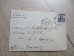 F5 Lettre Chine China Canton Gare Hanoï 1925 TP Surchargé - Briefe U. Dokumente