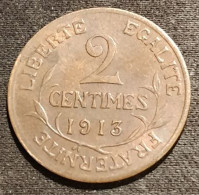 FRANCE - 2 CENTIMES 1913 - Daniel-Dupuis - Gad 107 - KM 841 - 2 Centimes