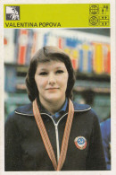 Table Tennis Valentina Popova USSR Azerbaijan Trading Card Svijet Sporta - Tenis De Mesa