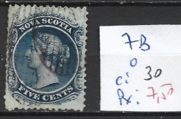 NOUVELLE-ECOSSE 7B Oblitéré Côte 30 € - Used Stamps