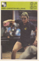 Table Tennis Ann Christin Hellman Sweden Trading Card Svijet Sporta - Tenis De Mesa