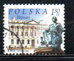 POLONIA POLAND POLSKA 2005 CITY MONUMENT OF HYGEA RACZYNSKI LIBRARY POZNAN 1.30z USATO USED OBLITERE' - Used Stamps