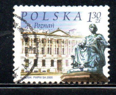 POLONIA POLAND POLSKA 2005 CITY MONUMENT OF HYGEA RACZYNSKI LIBRARY POZNAN 1.30z USATO USED OBLITERE' - Used Stamps